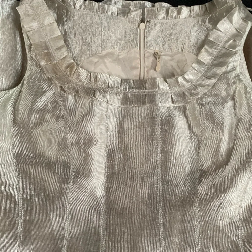 Badgley Mischka Champagne Shimmer Fit & Flare Cocktail Dress 2/4 - Picture 10 of 15